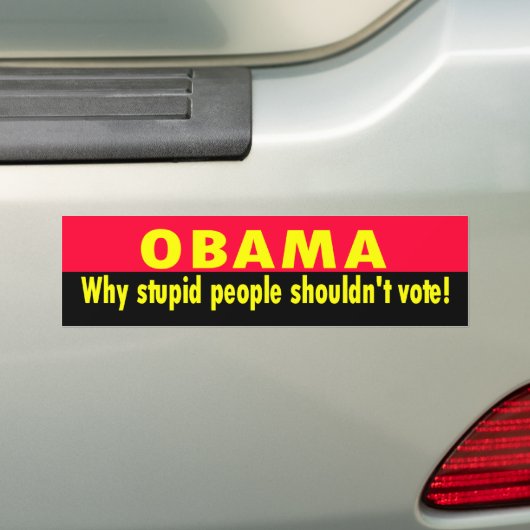 domme mensen bumpersticker (Op auto)