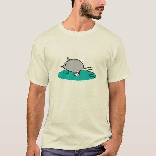 domme muis met gebroken poot t-shirt (Voorkant)
