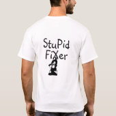 Domme Reparateur Grappige Cartoon Ontwerp T-shirt (Achterkant)