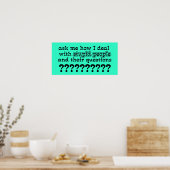 Domme Vragen Grappige Poster Humor (Keuken)