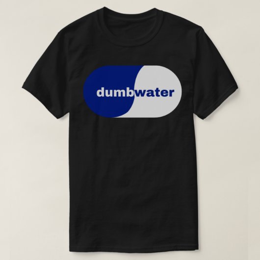 domme waterslimme logo ticker t-shirt (Design voorkant)