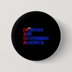 Dommepoppen Besturen Amerika Grappig Trump 2024 _2 Ronde Button 5,7 Cm