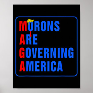 Dommepoppen Besturen Amerika Grappig Trump 2024 Poster