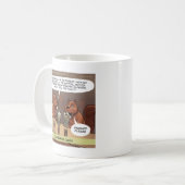 Dommige bevergrappen Funny cartoon Koffiemok (Voorkant links)