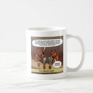 Dommige bevergrappen Funny cartoon Koffiemok