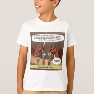 Dommige bevergrappen Funny cartoon T-shirt