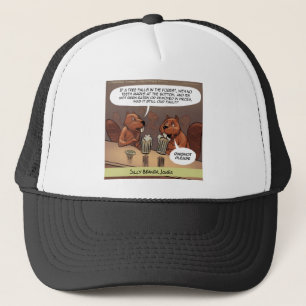 Dommige bevergrappen Funny cartoon Trucker Pet