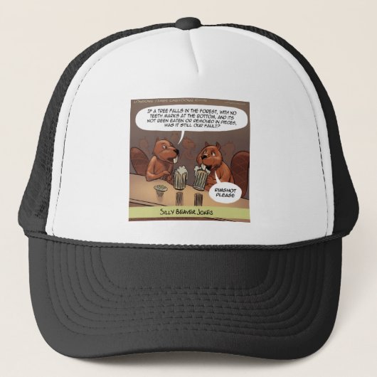 Dommige bevergrappen Funny cartoon Trucker Pet (Voorkant)
