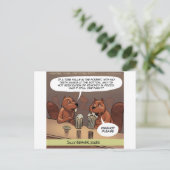 Dommige bevergrappen Leuke cartoon Briefkaart (Staand voorkant)