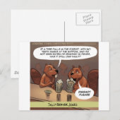 Dommige bevergrappen Leuke cartoon Briefkaart (Voorkant / Achterkant)