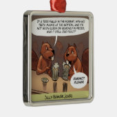 Dommige bevergrappen Leuke cartoon Metalen Ornament (Rechts)