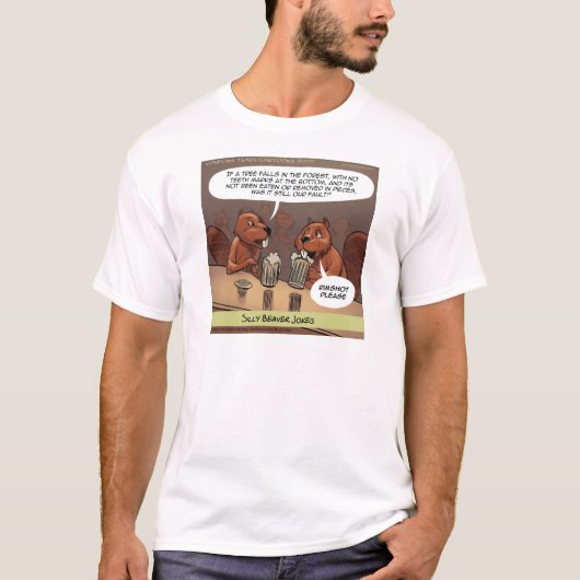 Dommige bevergrappen Leuke cartoon T-shirt (Voorkant)