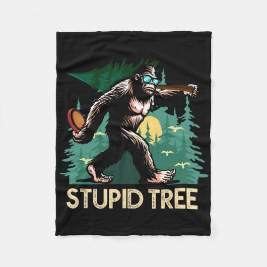 Dommige Boom Disc Golf Bigfoot Frolfing Grappige S Fleece Deken (Voorkant)