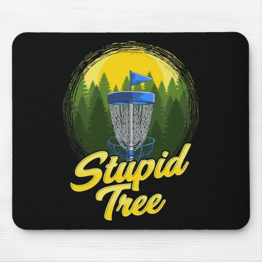 Dommige Boom Disc Golf Grappige Frisbee Golf Disc  Muismat (Voorkant)