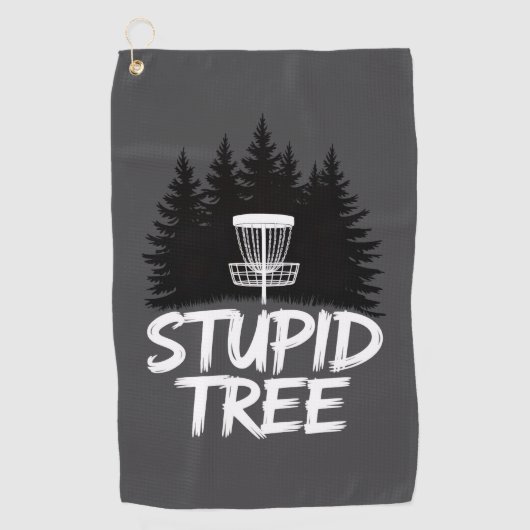 Dommige Boom Disc Golf Grappige Frisbee Golf Golfe Golfhanddoek (Voorkant)
