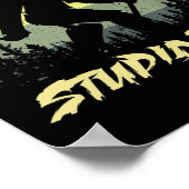Dommige Boom Disc Golf Grappige Frisbee Golf  Poster (Hoek)