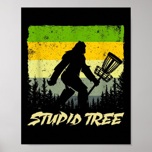 Dommige Boom Disc Golf Grappige Frisbee Golf  Poster (Voorkant)