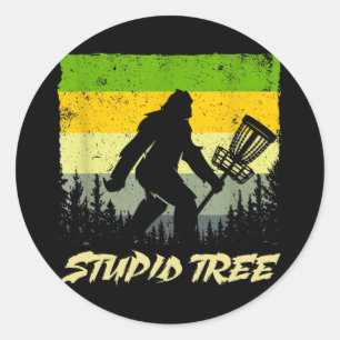 Dommige Boom Disc Golf Grappige Frisbee Golf Ronde Sticker