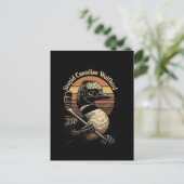 Dommige Canadese Wolf Vogel Briefkaart (Staand voorkant)