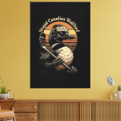 Dommige Canadese Wolf Vogel Canvas Afdruk (Insitu (Woonkamer))