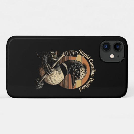 Dommige Canadese Wolf Vogel Case-Mate iPhone Case (Achterkant (horizontaal))