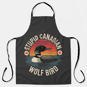 Dommige Canadese Wolf Vogel Duikelaar Humor Schort
