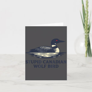 Dommige Canadese Wolf Vogel Duikelaar Illustratie Kaart
