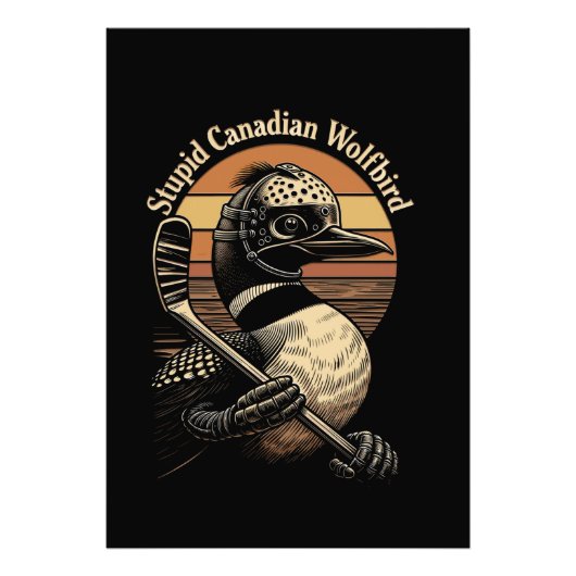 Dommige Canadese Wolf Vogel Foto Afdruk (Voorkant)
