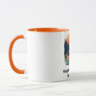 Dommige Canadese Wolf Vogel Grappig Canada Cadeau Mok