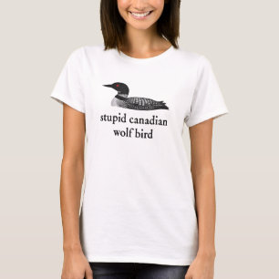 Dommige Canadese Wolf Vogel Hockey Romance voor Ho T-shirt