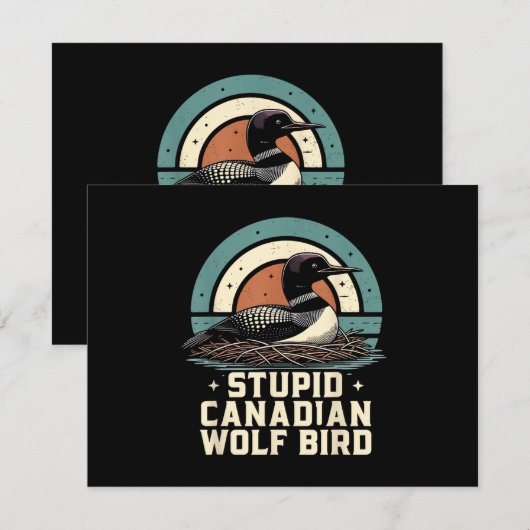 Dommige Canadese Wolf Vogel  Informatiekaartje (Voorkant / Achterkant)