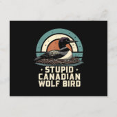 Dommige Canadese Wolf Vogel  Informatiekaartje (Achterkant)