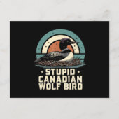 Dommige Canadese Wolf Vogel  Informatiekaartje (Voorkant)