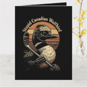 Dommige Canadese Wolf Vogel Kaart (Gele Bloem)