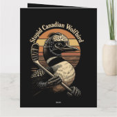 Dommige Canadese Wolf Vogel Kaart (Achterkant)