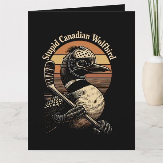Dommige Canadese Wolf Vogel Kaart (Voorkant)