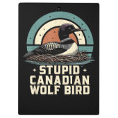Dommige Canadese Wolf Vogel Klembord (Achterkant)