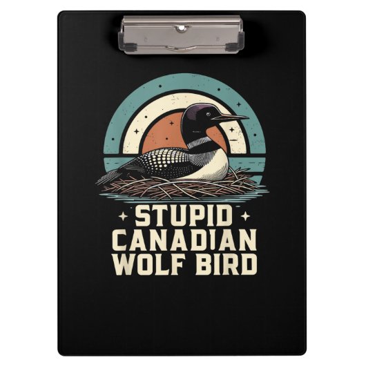 Dommige Canadese Wolf Vogel Klembord (Voorkant)