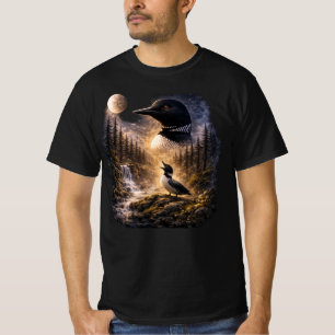Dommige Canadese Wolf Vogel Loon – Grote Zeeduiker T-shirt