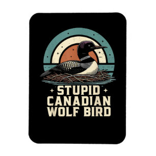 Dommige Canadese Wolf Vogel  Magneet