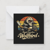 Dommige Canadese Wolf Vogel  Notitiekaartje (Voorkant)