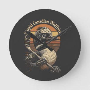 Dommige Canadese Wolf Vogel Ronde Klok