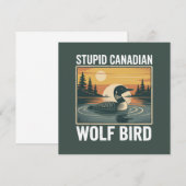 Dommige Canadese Wolf Vogel Sarcastisch Dier  Kaart (Voorkant / Achterkant)
