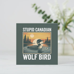 Dommige Canadese Wolf Vogel Sarcastisch Dier  Kaart