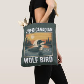 Dommige Canadese Wolf Vogel Sarcastisch Dier Tote Bag (Dichtbij)