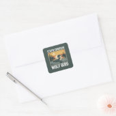 Dommige Canadese Wolf Vogel Sarcastisch Dier Vierkante Sticker (Envelop)