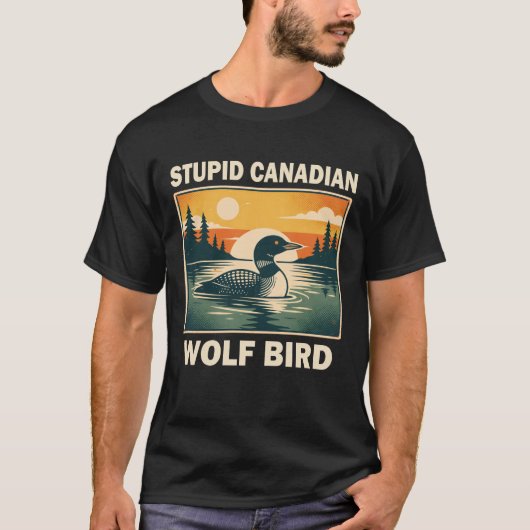 Dommige Canadese Wolf Vogel T-shirt (Voorkant)