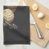 Dommige Canadese Wolf Vogel Theedoek (Quarter Fold)