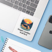 Dommige Canadese Wolf Vogel verhitte rivaliteit du Sticker (Laptop met iPhone)