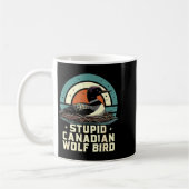 Dommige Canadese wolf vogel vintage verwarmde hook Koffiemok (Links)